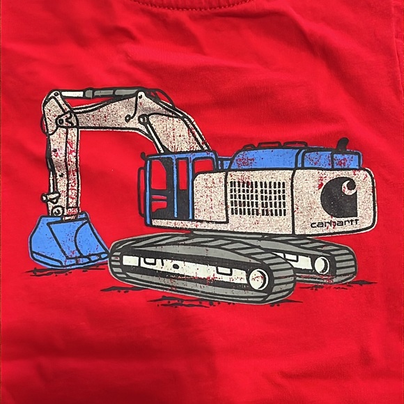 Carhartt 12M Red bodysuit/onesie - Excavator print - Picture 5 of 5